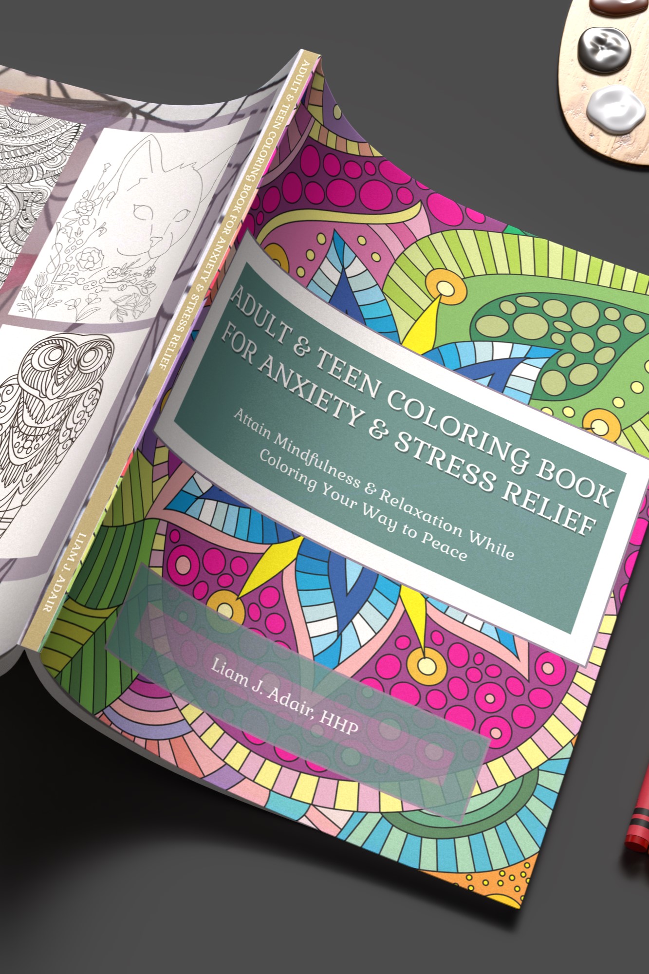 Adult & Teen Coloring Book for Anxiety & Stress Relief book cover
