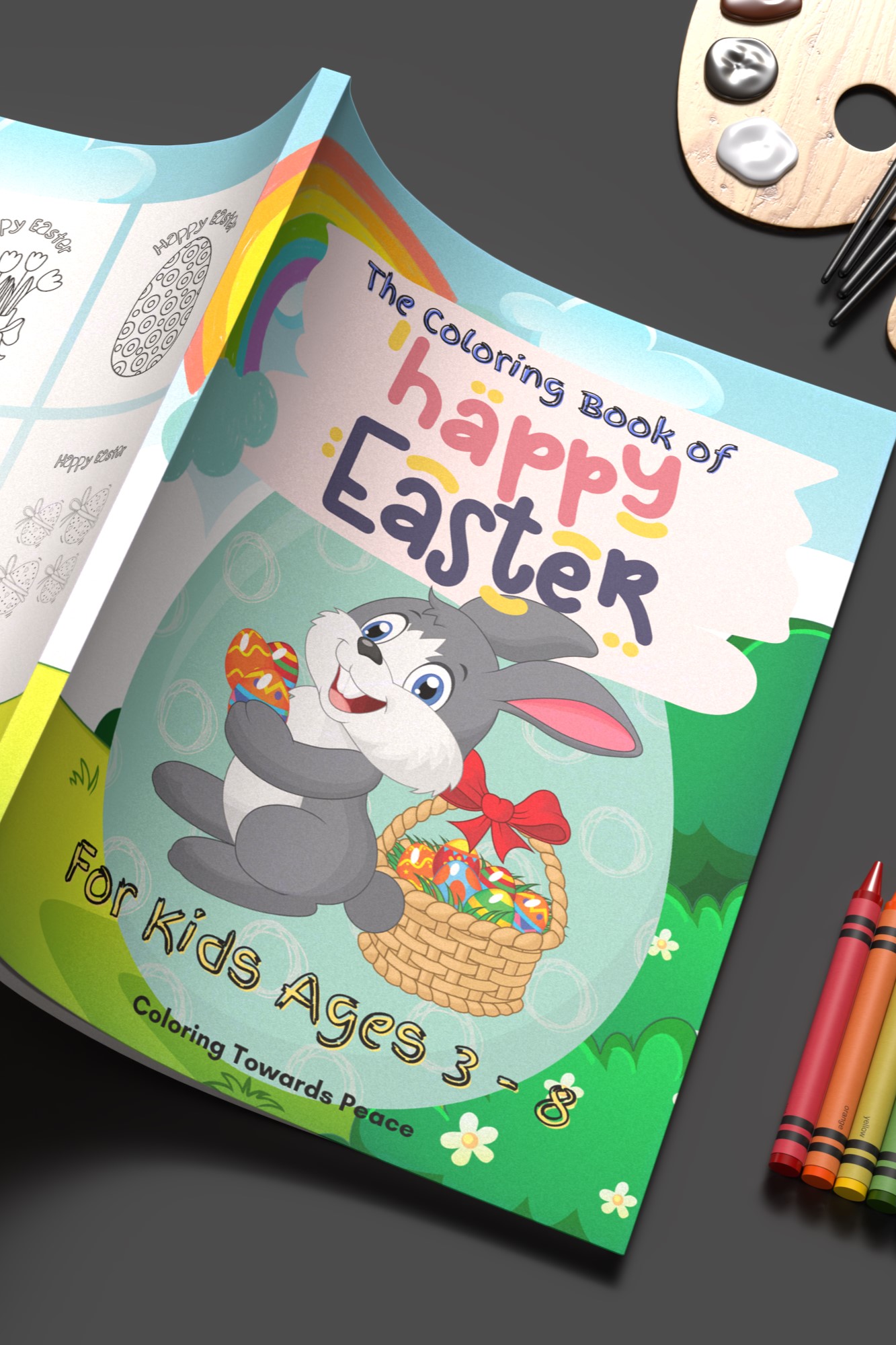 Easter Coloring Book for Kids Ages 3 to 8 book cover