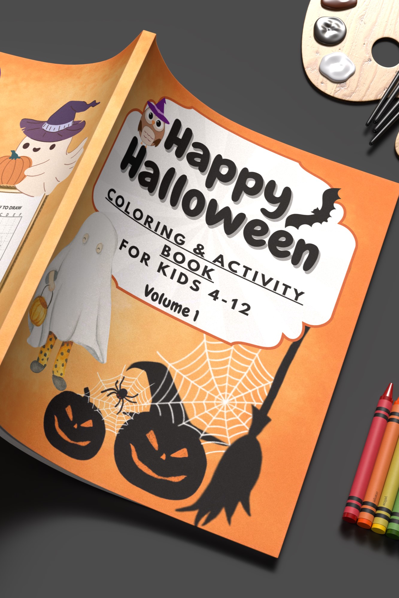 Halloween Coloring Book for Kids Ages 4–12, Volume I book cover