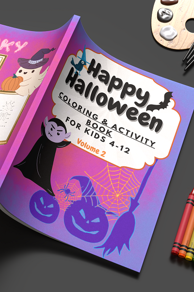 Halloween Coloring Book for Kids Ages 4–12, Volume 2 book cover