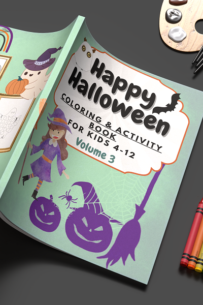 Halloween Coloring Book for Kids Ages 4–12, Volume 3 book cover